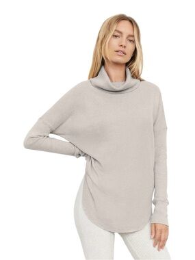 TNA Aritzia thermal cowl neck drop shoulder top